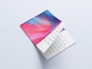 Flat 2021 Calendar Turning Page