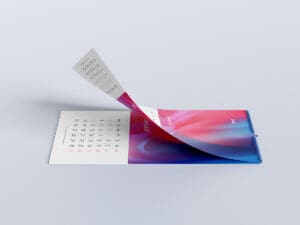 Flat Calendar Turning Page