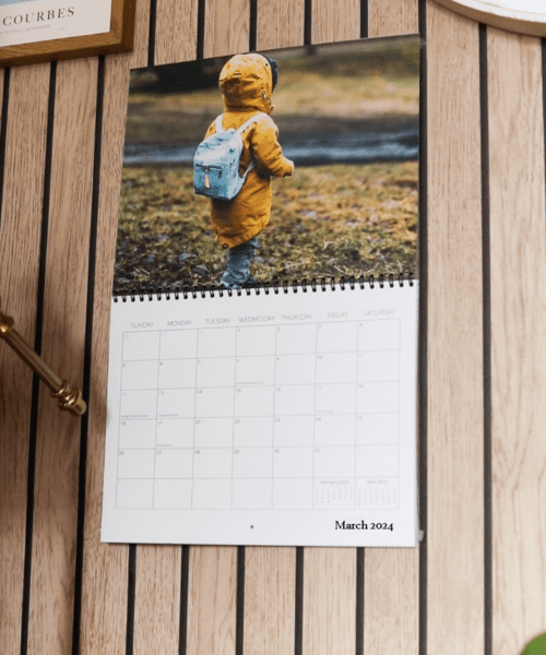 A4 Personalised Landscape Wall Calendar