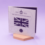 A display showing a printed Commemorative Jubilee Photobook