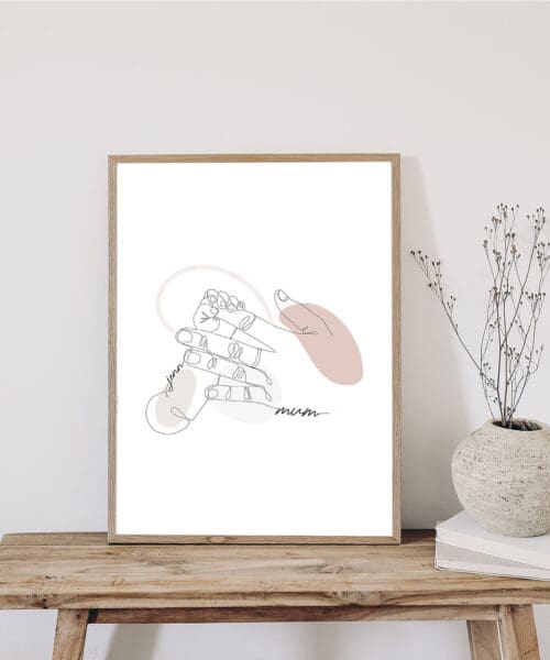 Mother’s Day Hands A3 Framed Line Art Mother’s Day Hands A3 Framed Line Art