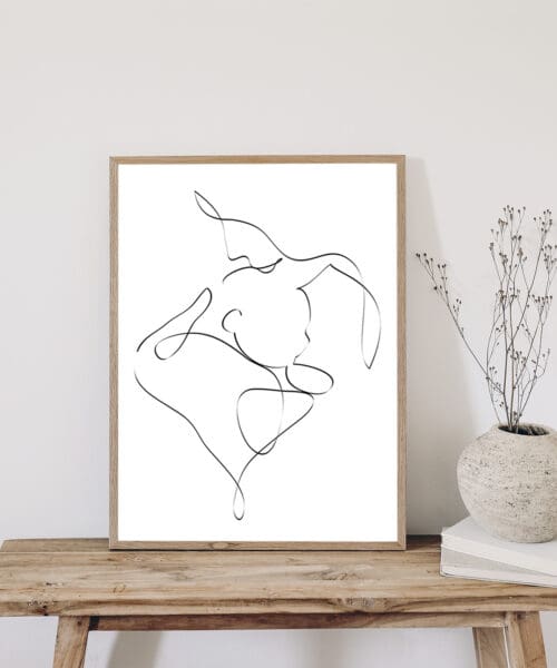 Mum & Baby Framed Line Art Mum & Baby Framed Line Art