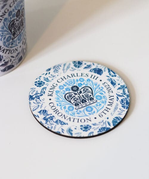 King Charles Coronation Blue Coaster