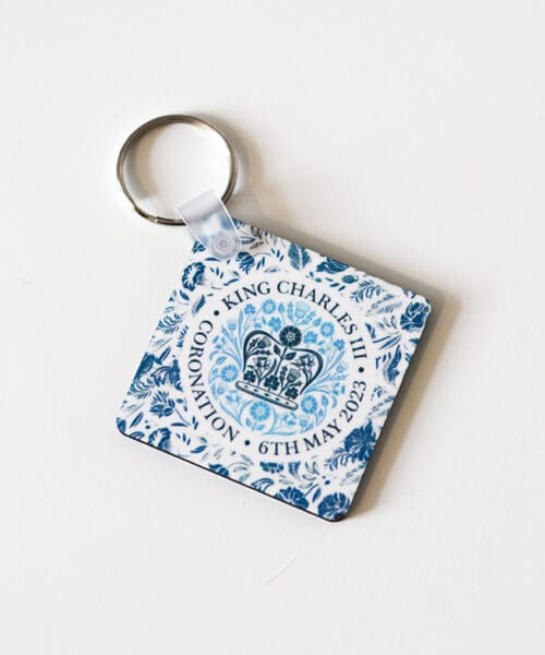 King Charles Coronation Blue Keyring