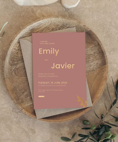 Champagne Dreams Foil Invite