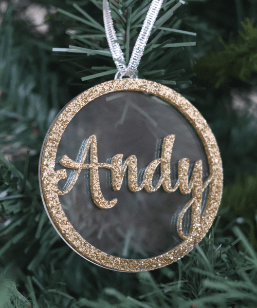 Personalised Simple Name Tree Ornament Personalised Simple Name Tree Ornament
