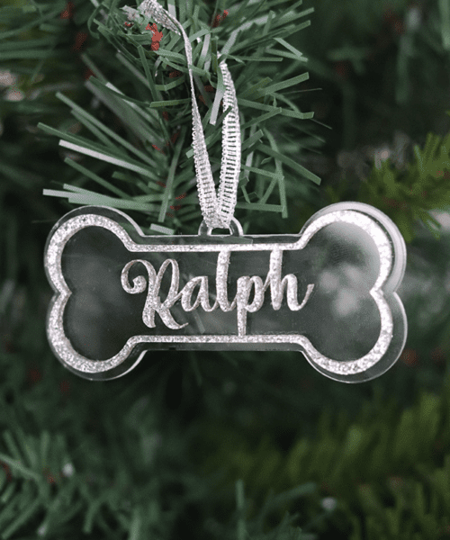 Pet Personalised Bone Tree Ornament Pet Personalised Bone Tree Ornament